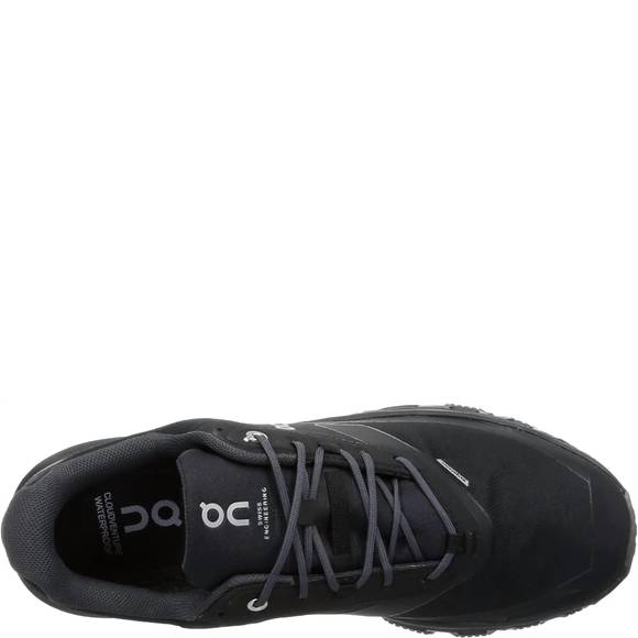 NEW ON women's cloudventure waterproof synthetic textile trainers in black - Picture 5 of 7